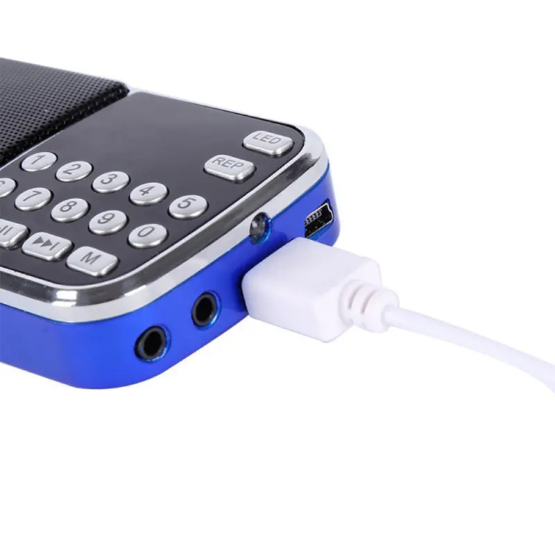 EDAL Мини Портативный цифровой стерео FM динамик музыкальный плеер с tf картой USB AUX