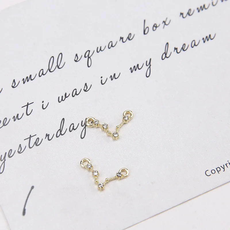 48 шт. 4 комплекта золотого цвета сплав Материал модные Кристаллы 12 созвездий