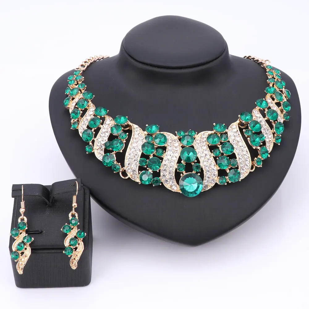 Роскошные свадебные аксессуары для невесты эффектные Ювелирные наборы женщин