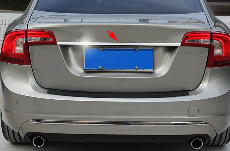 Отделка багажника автомобиля из нержавеющей стали для Volvo S60 2011-2016 Внешние