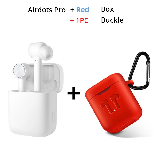Add Red Box Xiaomi Airdots Pro TWS гарнитура Bluetooth наушники стерео ANC переключатель ENC автоматическая пауза кран управление беспроводные наушники - Цвет: Add Red Box