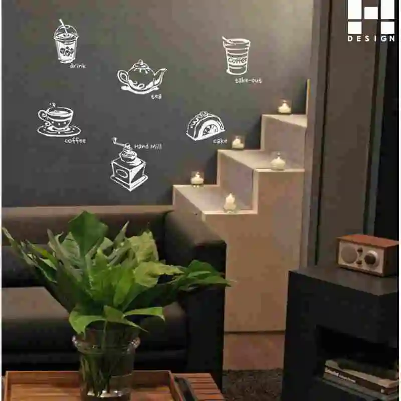 

Coffee Sticker Food Decal Cafe Poster Vinyl Art Wall Decals Pegatina Quadro Parede Decor Mural Coffee Sticker