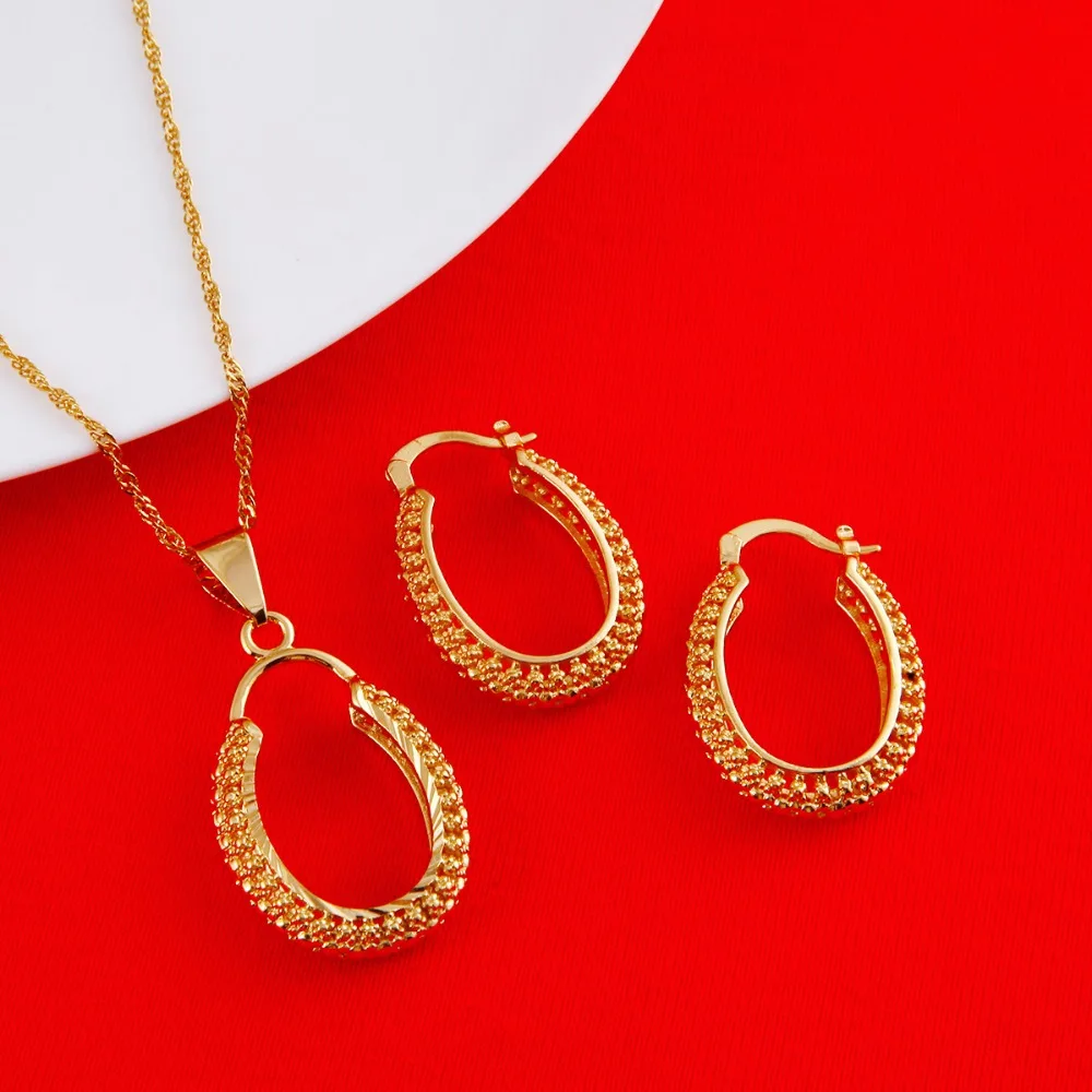 Новое поступление Модный комплект ювелирных изделий ожерелье с подвеской и