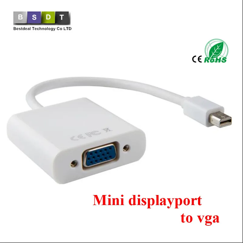 Видеоадаптер BESIUNI Mini DP 1080p с интерфейсом Thunderbolt для кабелей VGA Apple|dp to vga adapter|dp vgamini