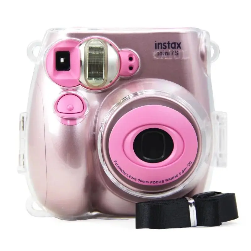 Прозрачный ударопрочный чехол для камеры защитный с ремешком Fuji Fujifilm Polaroid Instax