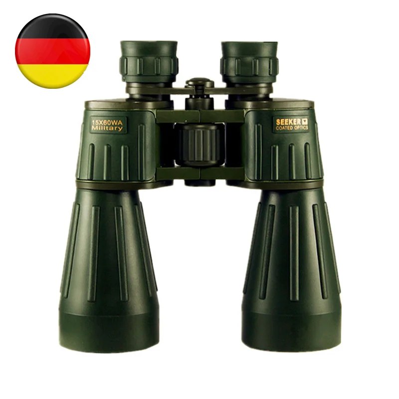 Бинокль Seeker 15X60 немецкий военный мощный бинокль telescopio армейский зеленый профессиональный телескоп высокой четкости для охоты