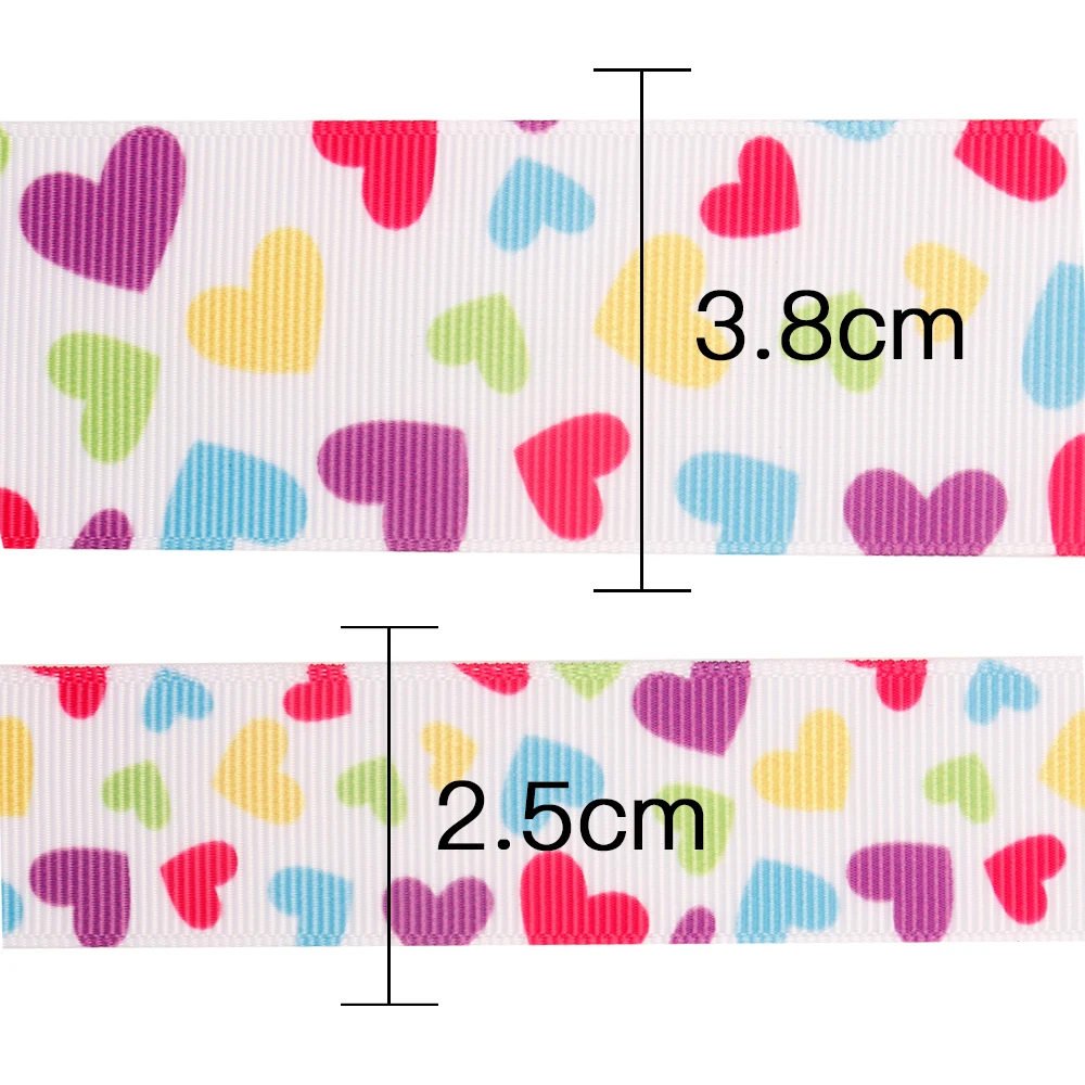 

5Y/lot Valentine's Day Love Heart Ribbon Thermal Transfer Tape DIY Festival Decorative Hair Accessories Gift Wrapping Materials
