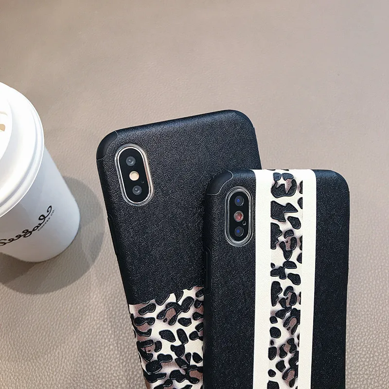 Рельефная серия Леопардовый узор в горошек мягкий чехол из ТПУ для iphone Xs max Xr