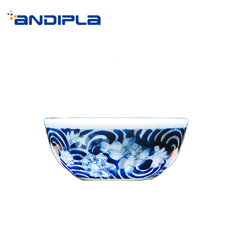 

Jingdezhen Ceramic Teacup Hand Painted Blue and White Porcelain Small Puer Tieguanyin Cups Cha Bowl Tea Cup Teaware Drinkware