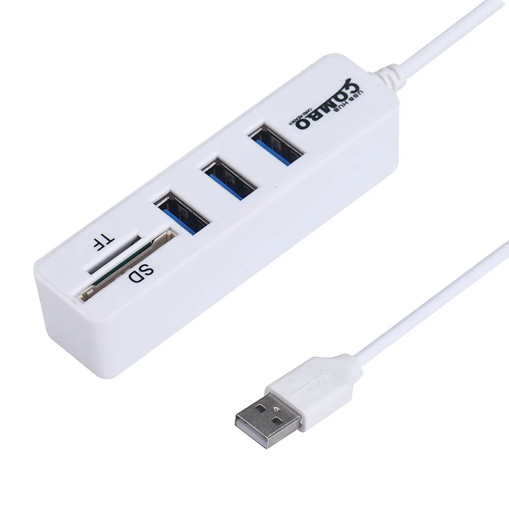2 в 1 комбинированный Суперскоростной USB 0 3-Портовый разветвитель концентратор +