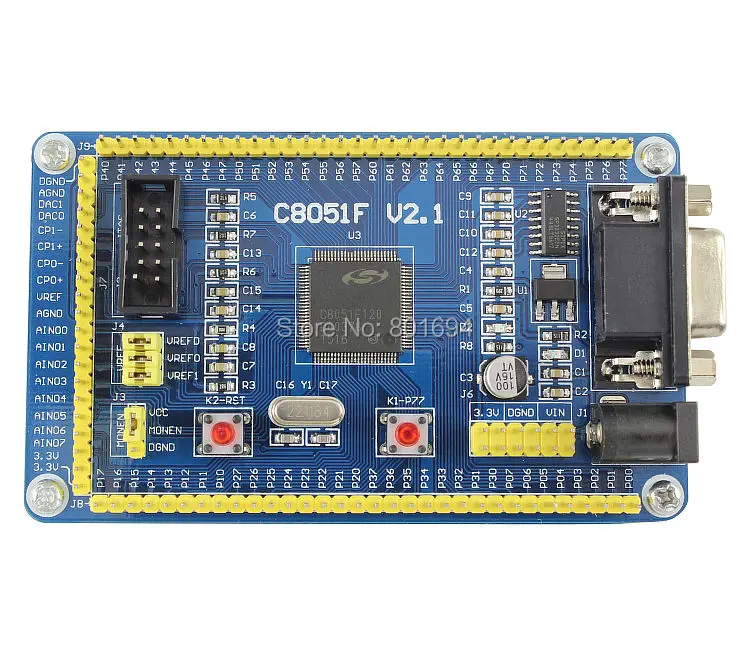 C8051F120 Core/макетная обучающая плата/C8051F минимальная система для 12-битной AD/DA