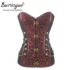 Корсет Burvogue в стиле стимпанк, сексуальные корсеты и бюстье со стальными костями, Топ корсет, готическое бюстье размера плюс
