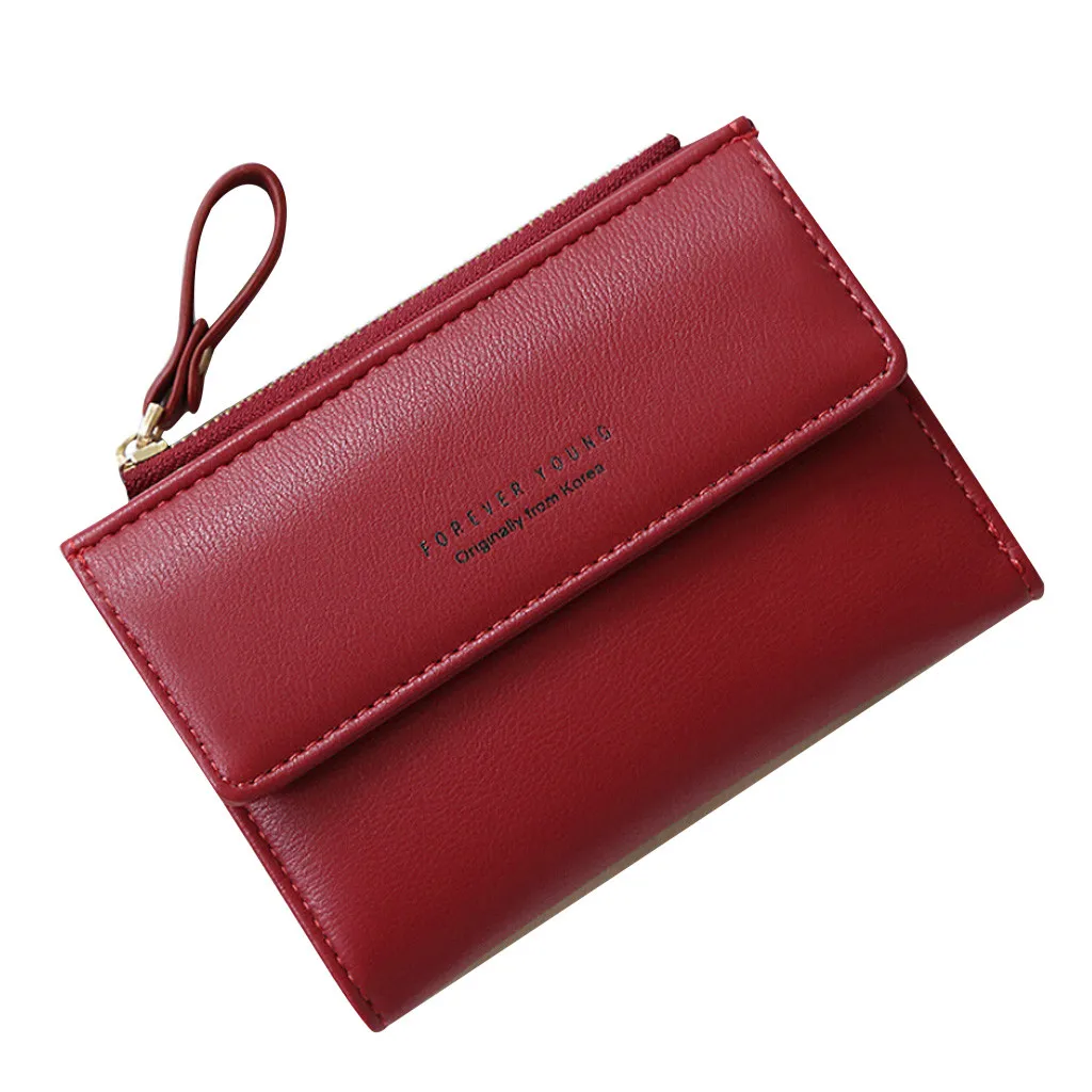 Женский короткий кошелек с застежкой-молнией для монет картхолдер (кошелек