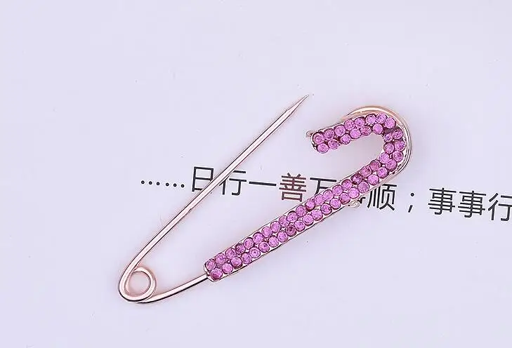 XZ 034 двухрядная простая Корейская версия Брошь-булавка со стразами булавка милый