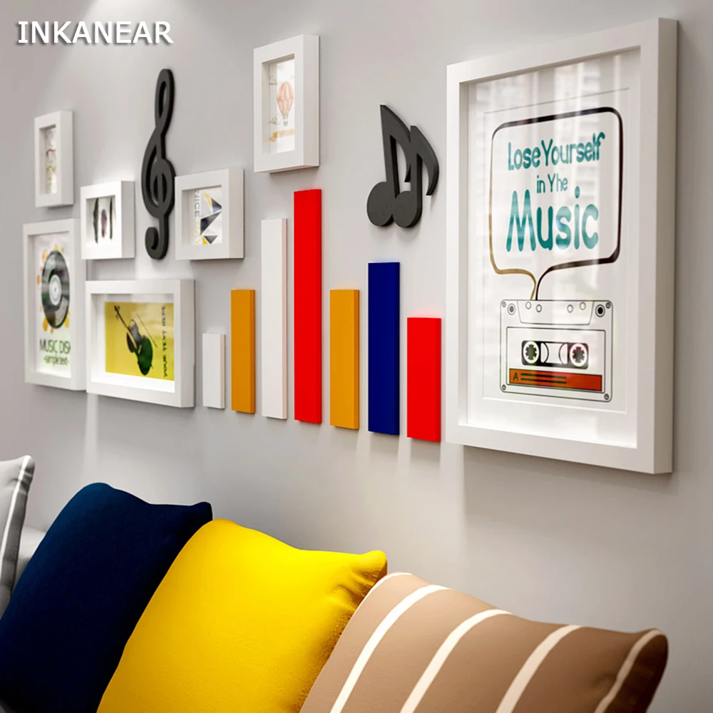 Мульти рамка Современная Гостиная твердая деревянная для картин Музыка