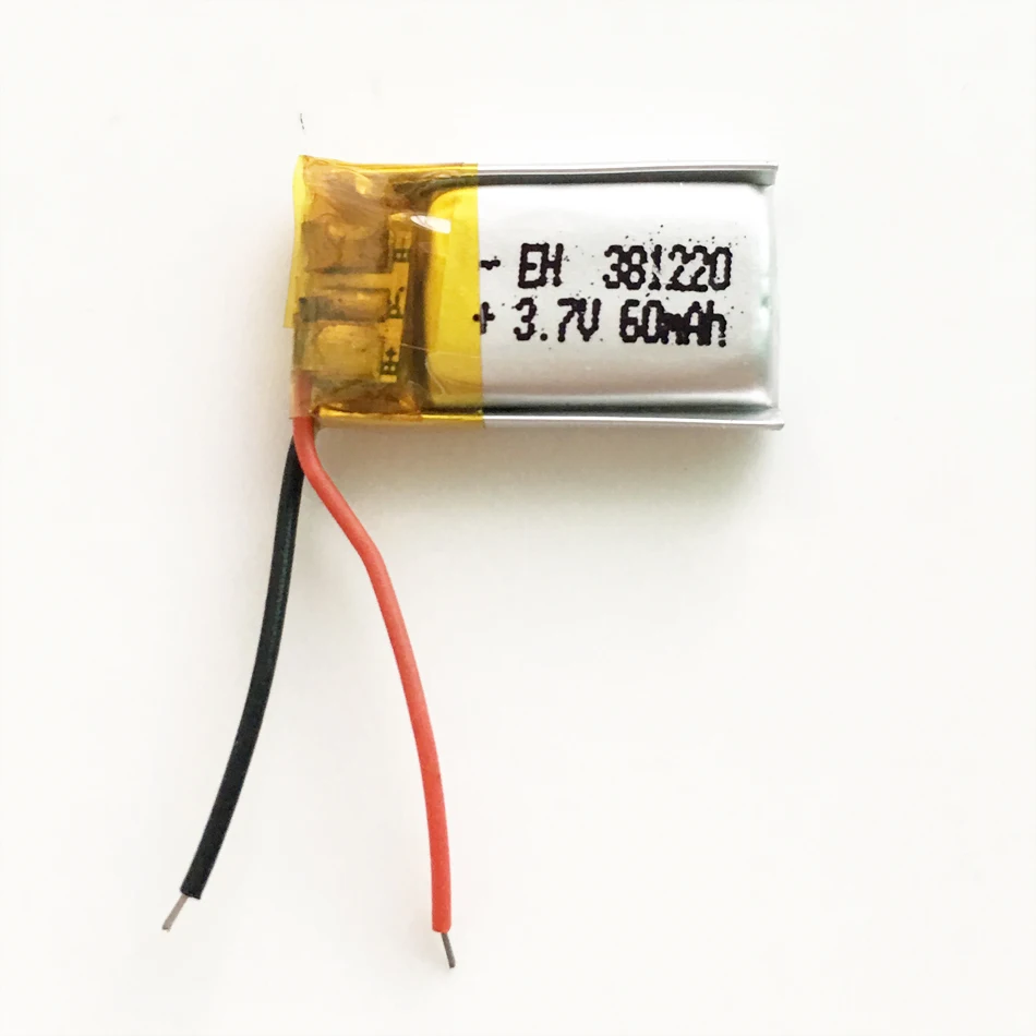 Модель 381220 3 7 V 60mAh литий полимерная аккумуляторная батарея для DIY Mp3 MP4 MP5 gps psp bluetooth