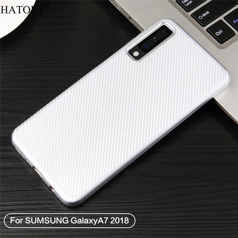 Silver Чехол для телефона samsung Galaxy A7 Чехол резиновый защитный чехол для телефона samsung Galaxy A8 чехол для samsung Galaxy A50 A30 - Цвет: Silver