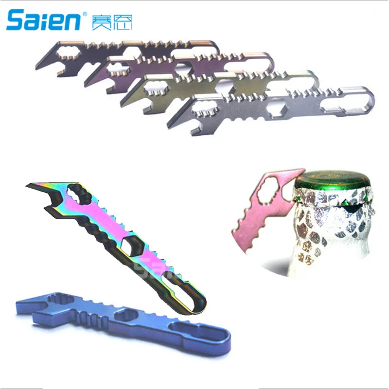

Camping Pocket Titanium Multifunction Survival Crowbars wrench screwdriver Sausage dog tool EDC multifunctional screwdriver