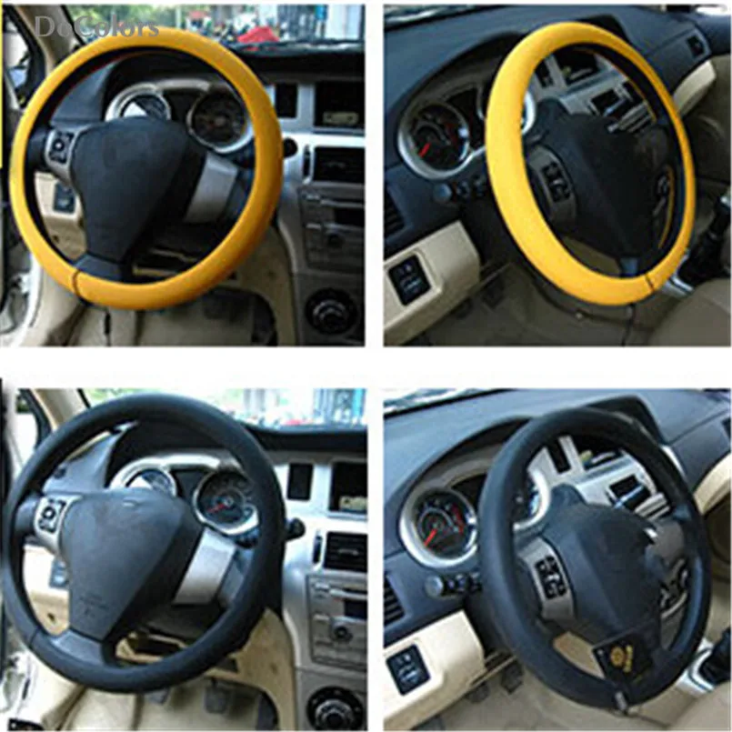 Силиконовый чехол DoColors на рулевое колесо для Toyota Camry Corolla Yaris high Lander Land Cruiser PRADO Vios