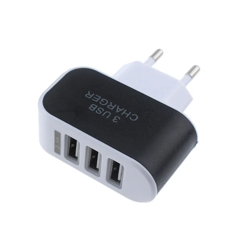 Штепсельная Вилка EU/US настенная зарядная станция 3 порта USB зарядное устройство