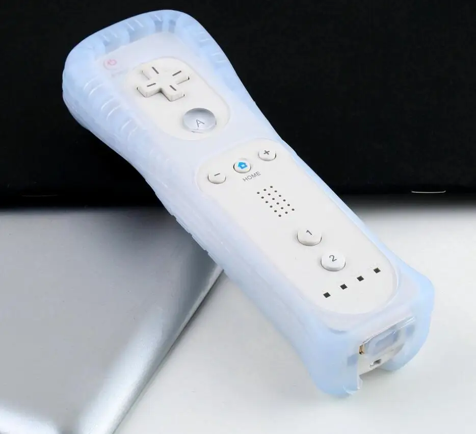 1 шт. белый Беспроводной дистанционного Nunchuck контроллер для Nintendo Wii игры + кожа