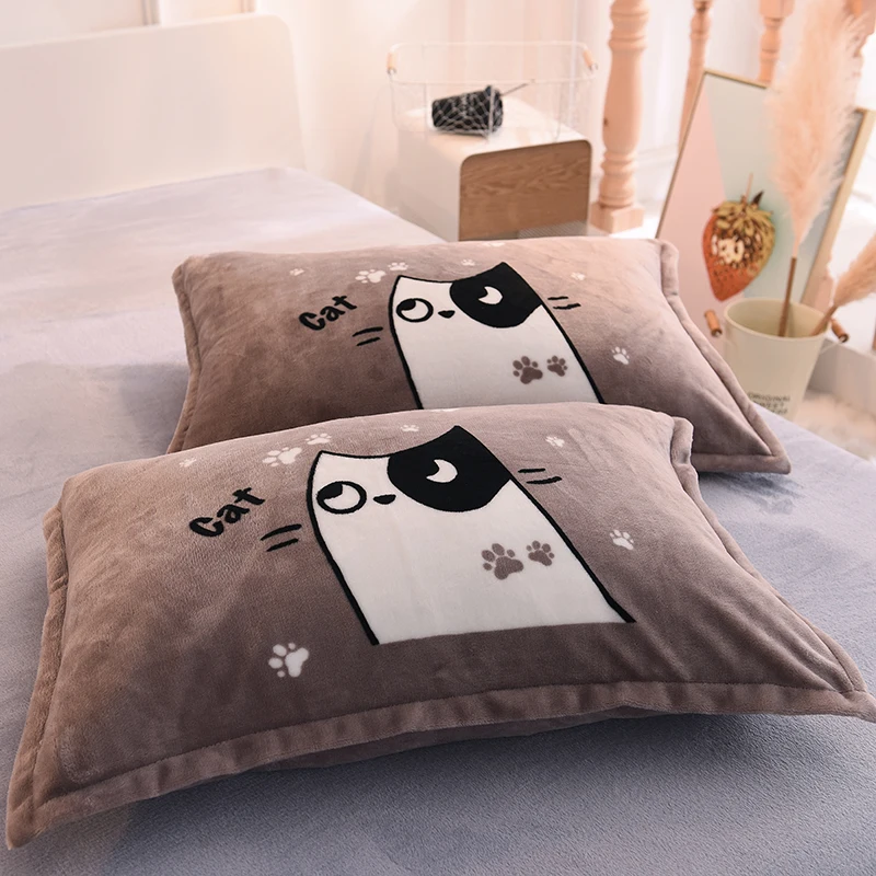 Шт. 4 шт. зимний теплый Пушистый Плюшевый толстый фланелевый флис мультфильм