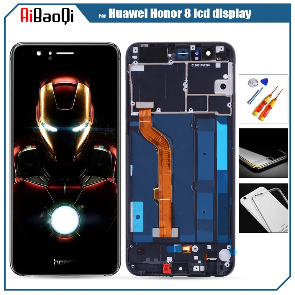 Для Huawei Honor 8 Lite, ЖК-дисплей, сенсорный экран, дигитайзер, Honor8 для Huawei Honor 8 Lite, ЖК-дисплей с корпусом, FRD-L19 L09 замена экрана