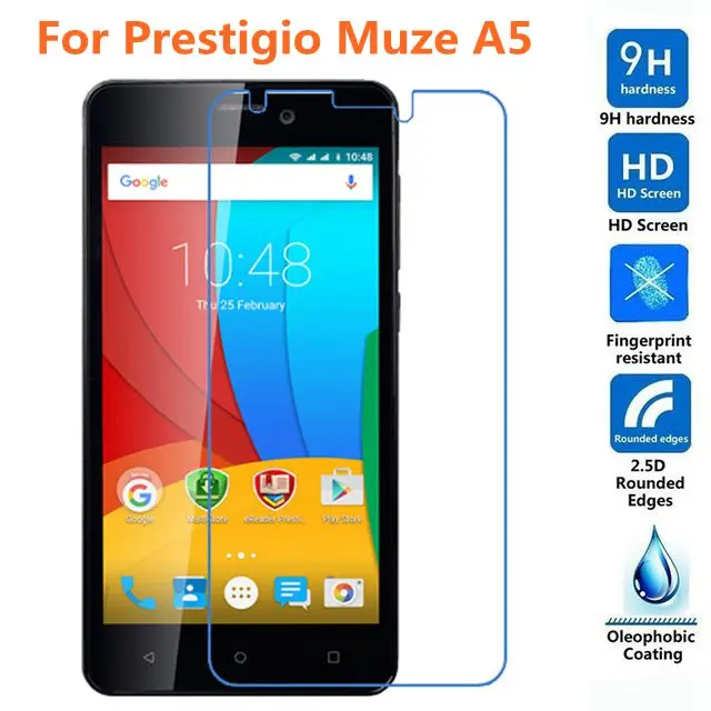 2 шт. закаленное стекло с полным покрытием для Prestigio Muze A5 защитная пленка защита