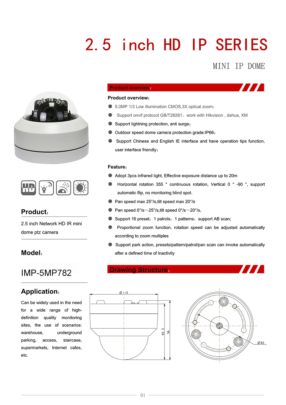 IMPORX 5.0MP Мини PTZ IP камера Супер HD 2592x1944P H.265 CCTV безопасности POE IP камера 3X зум Моторизованный объектив IR 50 м P2P ONVIF