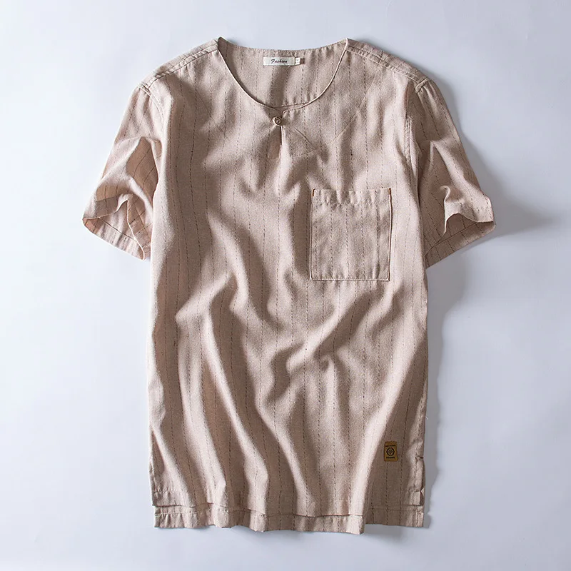 SHIFUREN новые летние мужские хлопковые льняные рубашки с коротким рукавом мягкие