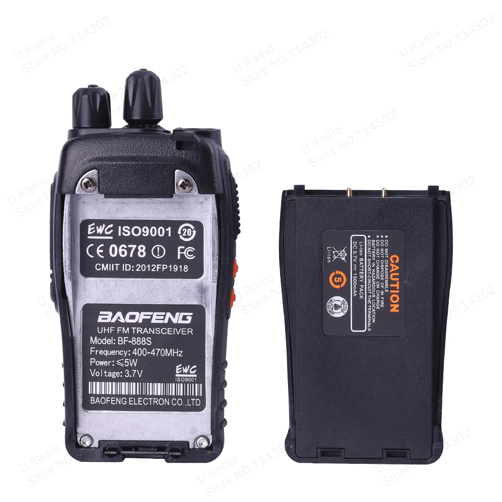 Портативная рация Baofeng 10 шт./лот 5 Вт ручная bf 888s UHF 400 470 МГц 16 каналов двусторонний