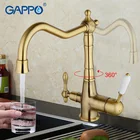 GAPPO латунный фильтр для воды, смеситель для воды, кухонный смеситель для воды, смеситель для кухонной раковины, смеситель для очищенной воды GA43914