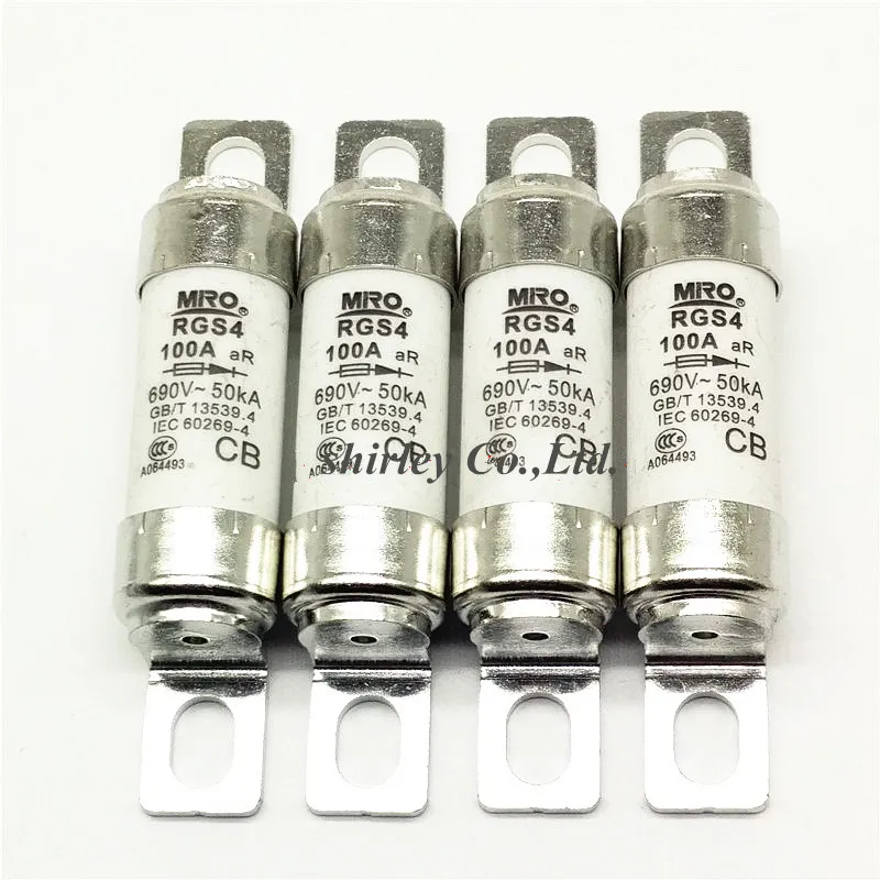 Предохранитель RGS4 10A 16A 20A 25a 30A 35A 40A 50a 63a 70A 75A 85A 690 A в предохранитель с болтовым