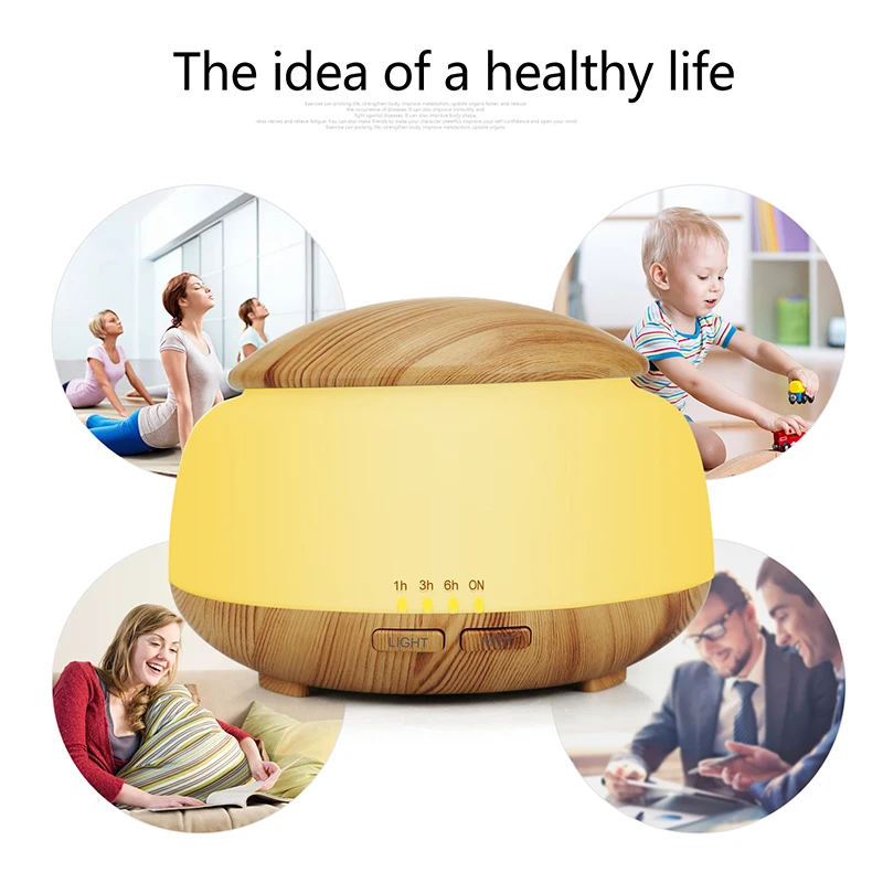 DEKAXI 300ml Essential Oil Diffuser Air Humidifier Aromatherapy Electric Aroma Diffuser Mist Maker with Night Light for Home