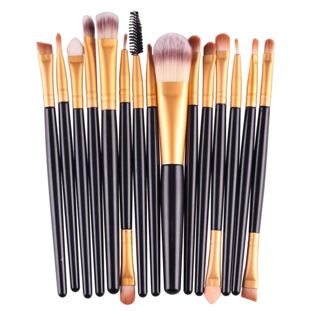 Brand 15Pcs Makeup Brushes Set Eye Shadow Foundation Powder Eyeliner Eyelash Lip Make Up Brush Cosmetic Beauty Tool Kit | Красота и