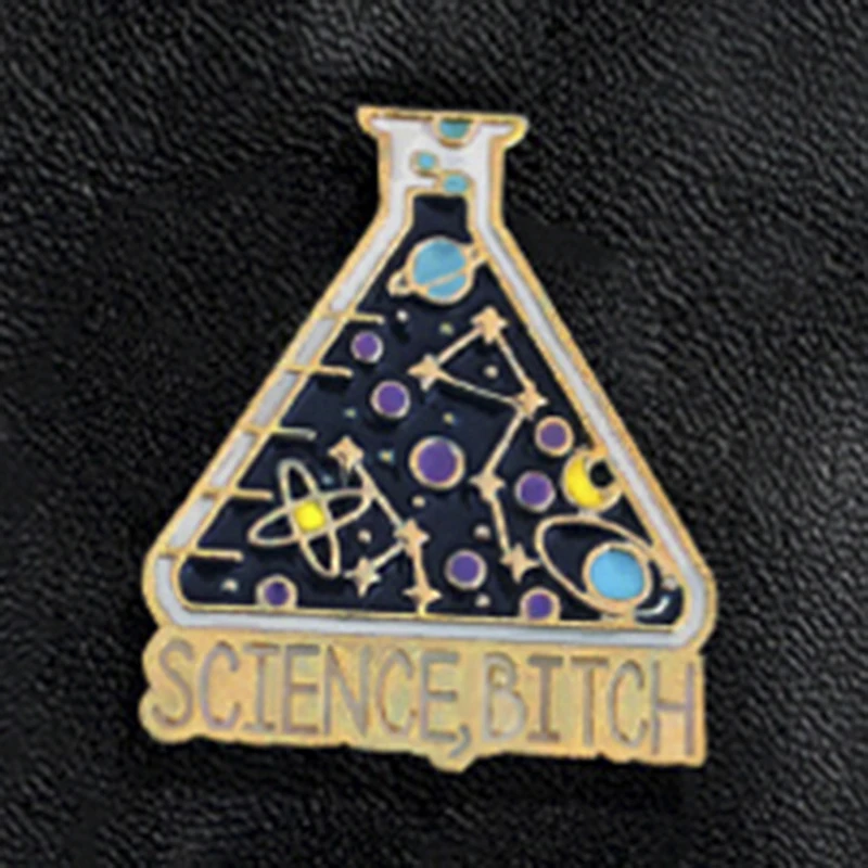 Звезда Луна эмалированный значок научный подарок любовника креативный