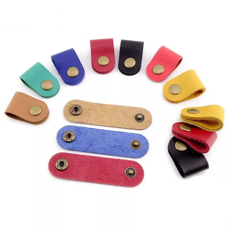 

10pcs Cable Organizer Leather Earphone Cable Winder for Earphones USB Cable Management USB Data Line Clip Wire Holder Organizer