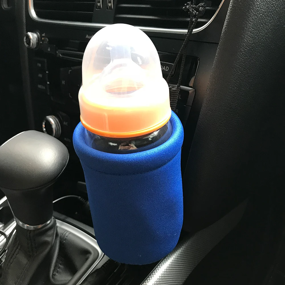 Portable DC Car Baby Bottle Warmer Heater Cover Food Milk Travel Cup Covers Milk Water Drink Bottle Cup Keep Warmming Heaters