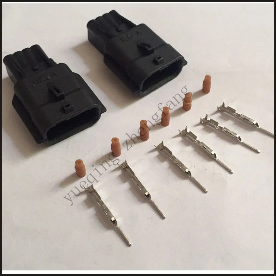 

50set DJ7048A-0.6-11 car wire connector 4 Pin female cable connector male connector terminal block Plug socket