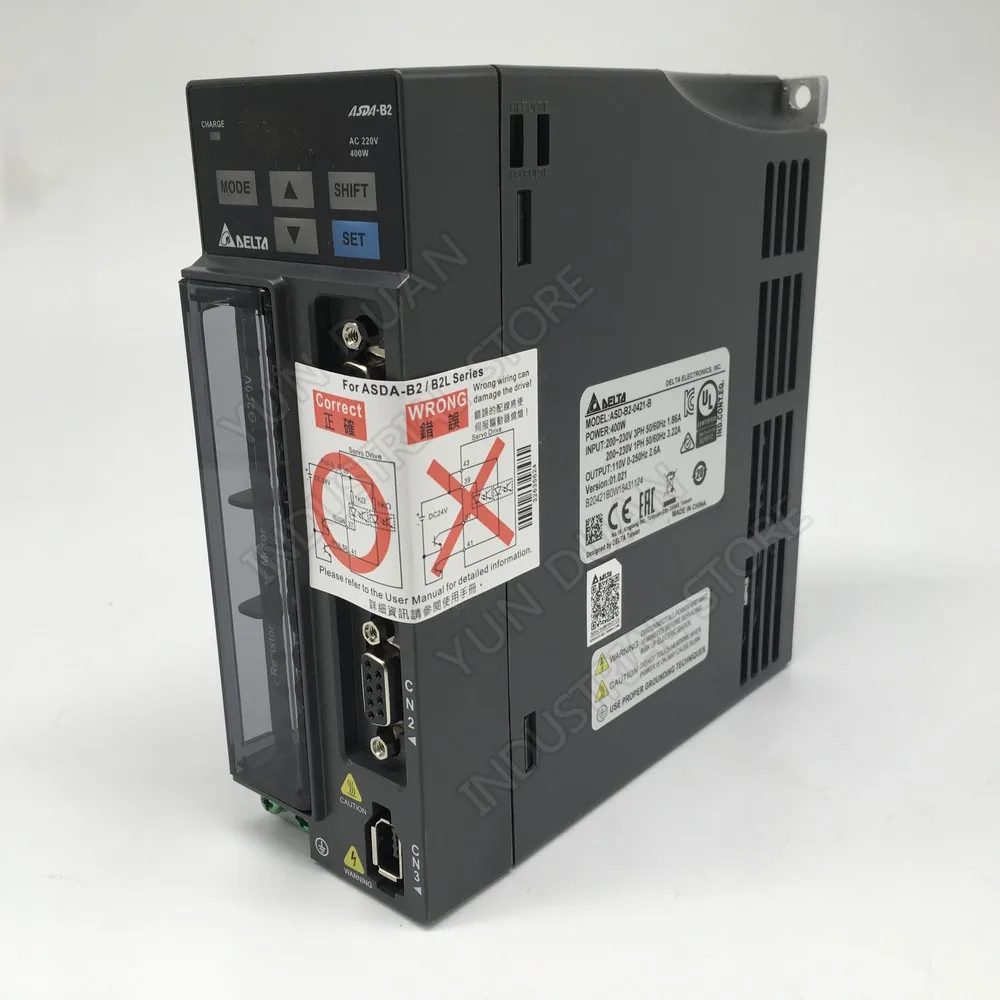 Дельта AC Servo 400 W ASD-B2-0421-B ECMA-C20604RS B2 0.4KW 1.27NM 3000 об/мин 60 мм привода комплект с 3 м кабель в Nbox