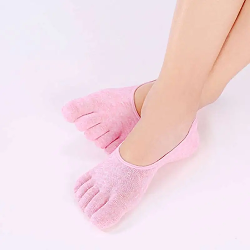 

1 Pair Women Summer Short Socks Cotton Breathable Toe Socks Casual Five Finger Ankle Invisible Socks FS99
