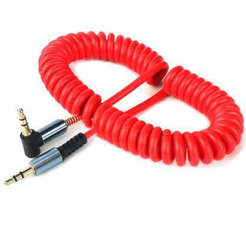 1 5 м спиральный 3 мм AUX кабель Mini Jack to Мужской аудио вспомогательный свинцовый пк