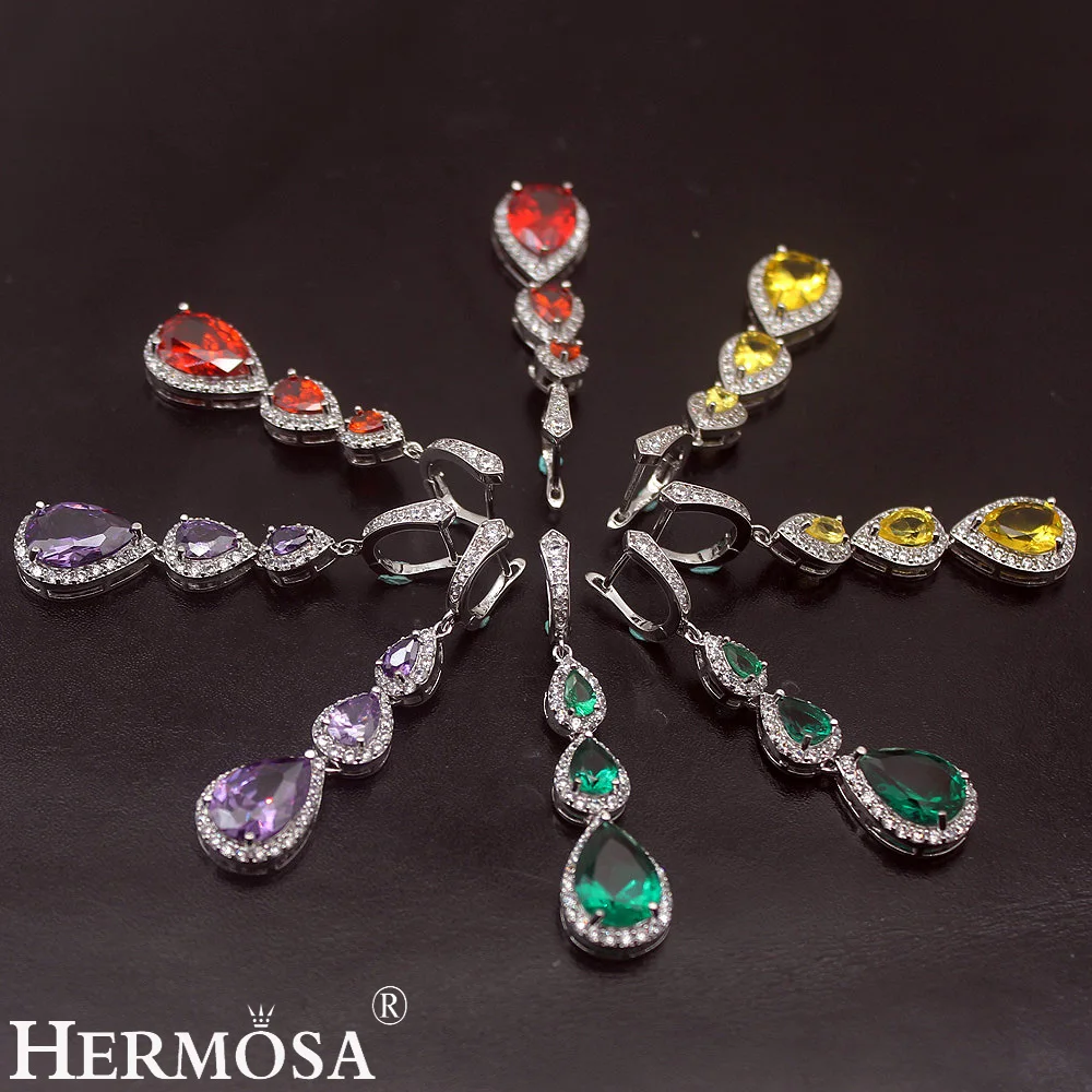 

Женские серьги-подвески Hermosa, вечерние сережки-гранат в подарок для девушек, ювелирные украшения для свадьбы