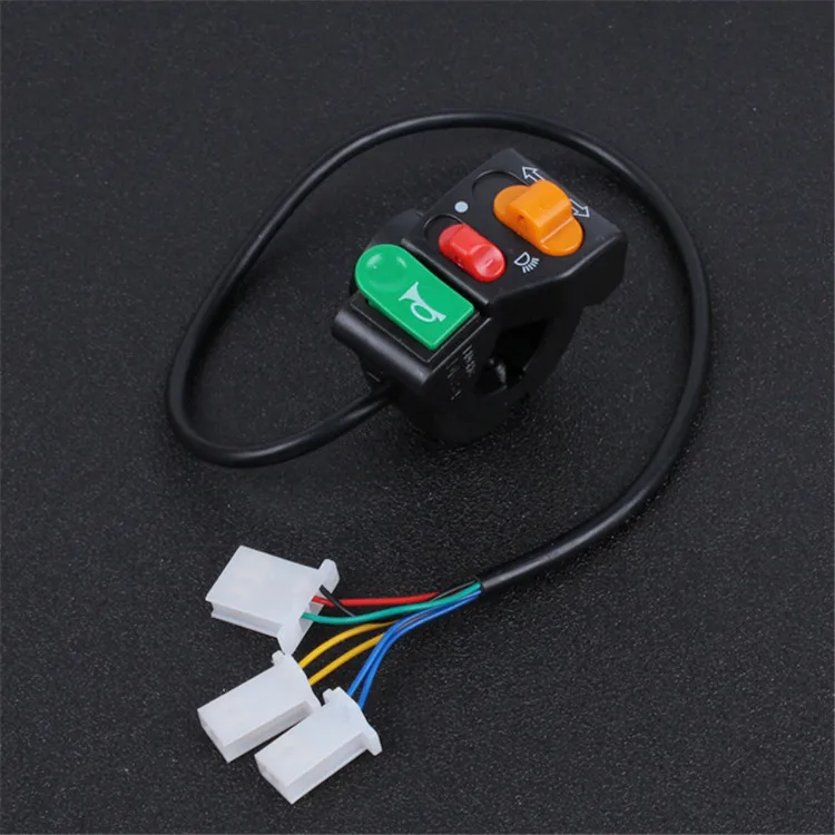 

22MM handlebar motorcycle switch horn headlight turn signal light controller motorbike control moto switch black scooter switch