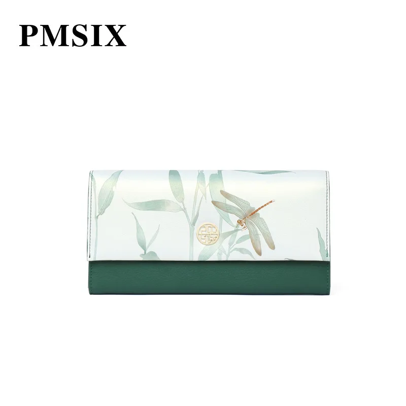 PMSIX, женский клатч, Ретро стиль, напульсники, цветочный принт, женский кошелек, на застежке, Модный женский кошелек, элегантный, для девушек, вечерний клатч