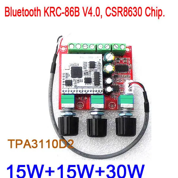 2.1CH TPA3110 30 Вт + 15 Bluetooth 4 0 приемник сабвуфер аудио усилитель плата стерео для 12 в 19