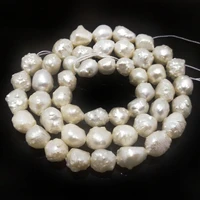 16 inches 8 9mm white drusy baroque freshwater pearl loose strand