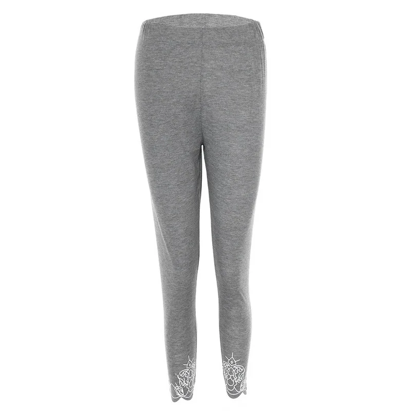 HEFLASHOR Women's Leggings Large Size Fashion Sexy Lace Capris Legging Pencil Pant 3XL Spring Autumn Print Leggin Jegging Bottom | Женская