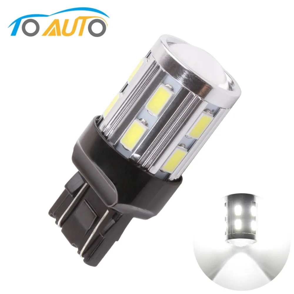 1 шт T20 7443 7440 LED W21/5 W W21W Led 12 SMD 5730 5 Вт шарика автомобиля обратный СТОП указатели