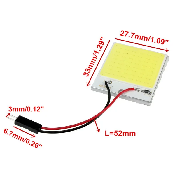 10 компл. Тюнинг автомобилей COB 48 smd-микросхему супер белый светодиодные лампы
